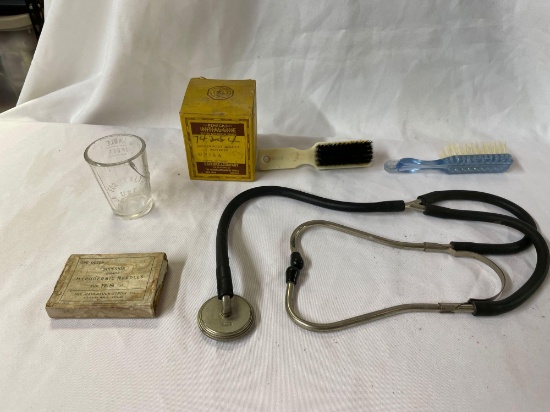 Betz Stethoscope, Akron Medicine Cup, Ginger Root, Cleveland Needles