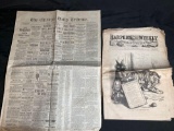 1876 Harper's Weekly, 1877 Chicago Daily Tribune