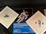 1986 NASA space 16 x 20 photo, (2) Bureau of Engraving prints.