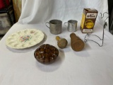 Early Measuring Cups, Egg Plate, Mashers, Flower Frog