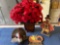 Fall decorations, poinsettia.