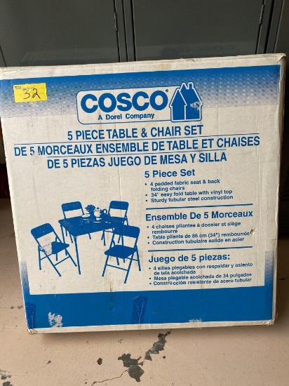 Cosco 5-pc. Table & chair set, beige color.