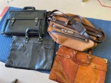 Leather briefcases & travel bag.