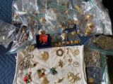 Costume jewelry, earrings, brooches, etc.