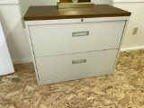 Lateral file cabinet, 3' wide.