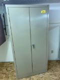 Metal 2-door storage cabinet, 6' x 3'.