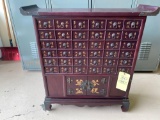 Oriental cabinet w/ (36) drawers & dbl. door, 35