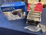 Ampia Brevettata pasta machine, Brita water filter pitcher.