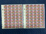 (2) Pages w/ (80) Elvis Presley 29 cent stamps.