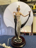 Signed Armani Italy 1987 Florence bisque statue lamp, 23