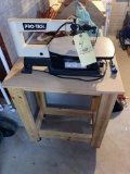 Pro tech scroll saw on cart