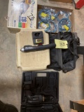 Drill, tool bag, DVD player, nylon air hoses