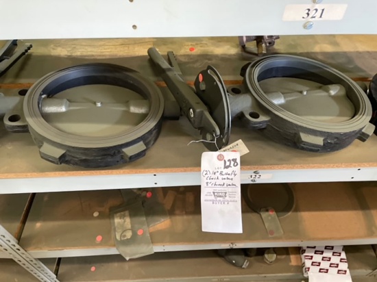 (2) 10in butterfly check valves. 8in check valve