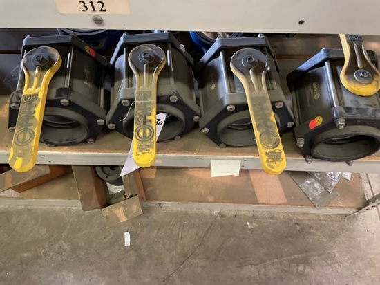 (4) 4in ball valves