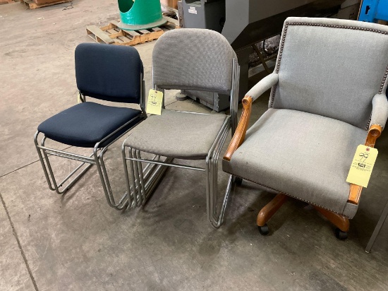 Office chair. 5 waiting room chairs.