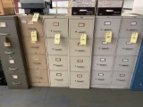 (6) four drawer file cabinets