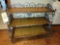 3-Tier Wrought Iron and Wood Hallway Stand