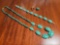 Matching Necklace, Bracelet, Earrings Marked 14k