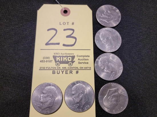 (6) Bicentennial Eisenhower Dollars