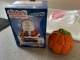 Santa and Pumpkin Cookie Jars