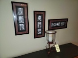 Decorative Candle Holder and 3 Picture Frames