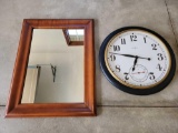 Mirror and Howard Miller Clock
