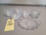 (8) Floral Base Bowls, (4) Other Glass Bowls