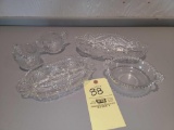 Assorted Cut Glass Dishes and Glass