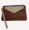 Fashion purse/clutch - Brown with Beige