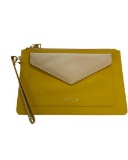 Fashion purse/clutch - Yellowish gold with Beige