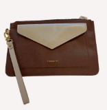 Fashion purse/clutch - Brown with Beige