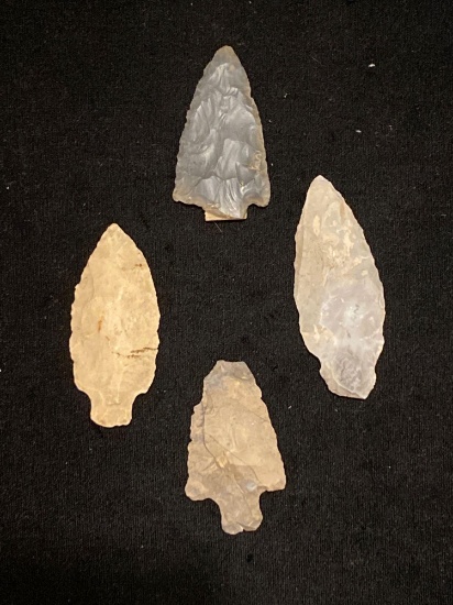 (4) Stemmed Adena points