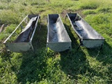 (3) galvanized bunk feeders. 12ft long