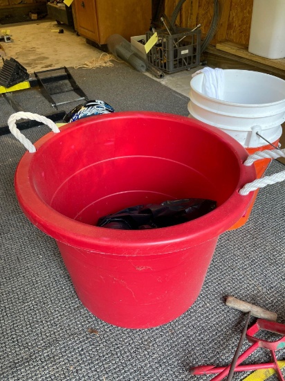 Plastic tub, buckets