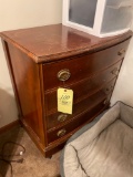 Small four drawer mahogany dresser