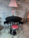 High top table with 4 stools