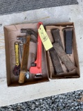 Hammers, splitting wedges, adjustable wrenches