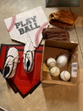 Cleveland plates, softballs, baseball gloves