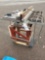 Craftsman table saw on 4 wheel dolly