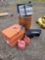 Fuel cans, job box, mower bag, yard tools