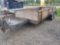 Tandem axle equipment trailer, wood sides