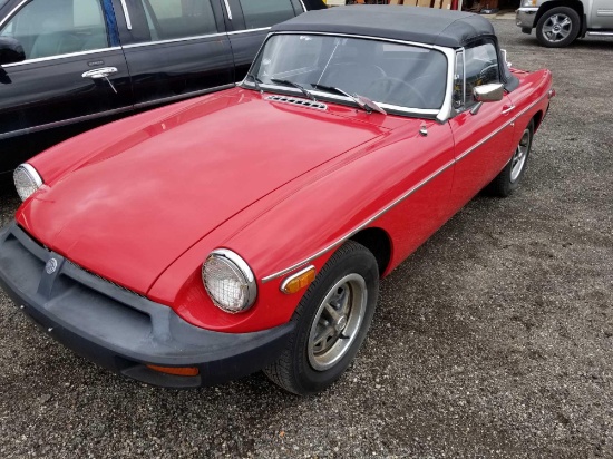 1980 MG convertible, newer top, 57,660 miles, runs good