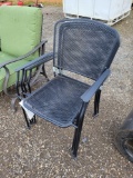 (4) metal patio chairs