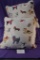 Set of 2 fleecy dog-print pillows. Great for meditation or just cuddling furry friends