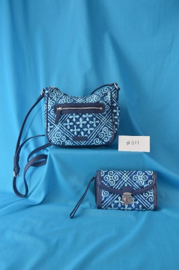 Vera Bradley Mini Vivian cross body and Utlimate wristlet in Cuban Tiles