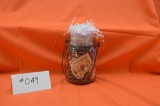 Mystery jar filled with cash, coins, and lottery tickets. How much will you win?