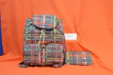 Vera Bradley Midtown Cargo Backpack and Wristlet in City Plaid
