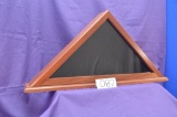 Solid mahogany felt-lined burial flag case. This one of kind item was handcrafted
