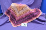 A beautiful knitted shawlette made with 60/40 cotton/acrylic blend yarn; could be
