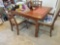 Dining table with 8 chairs, 2 need repaired, comes with side server